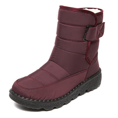 Women's Waterproof Snow Boots Round Toe Warm Non Slip Shoes