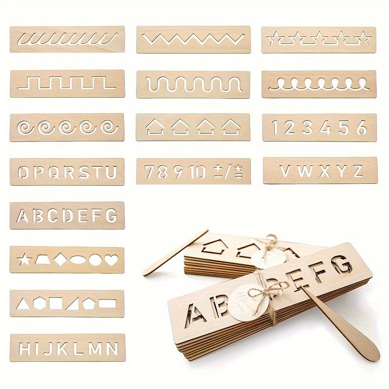 Montessori Wooden Letters Writing Practice Board
