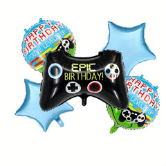 5pcs Game Theme Decorative Balloons Birthday Party Handle Balloons