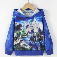 Dinosaur 3D Print Boys Hoodie Spring Fall Kids Sweatshirt