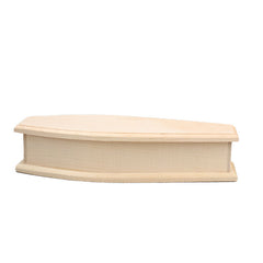 1:12 Scale Wooden Coffin Dollhouse Furniture Model DIY Unpainted