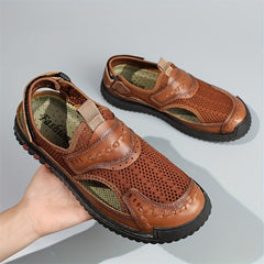 Men's Breathable Slip On Sandals with Hook And Loop Fastener