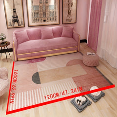 Nordic Geometric Area Rug Soft Non Slip Carpet Living Room Bedroom Easy Clean