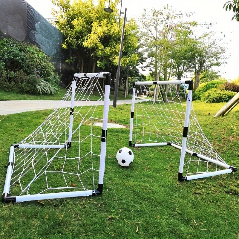 2pcs Plastic Soccer Goal Portable Backyard Training Soccer Goal