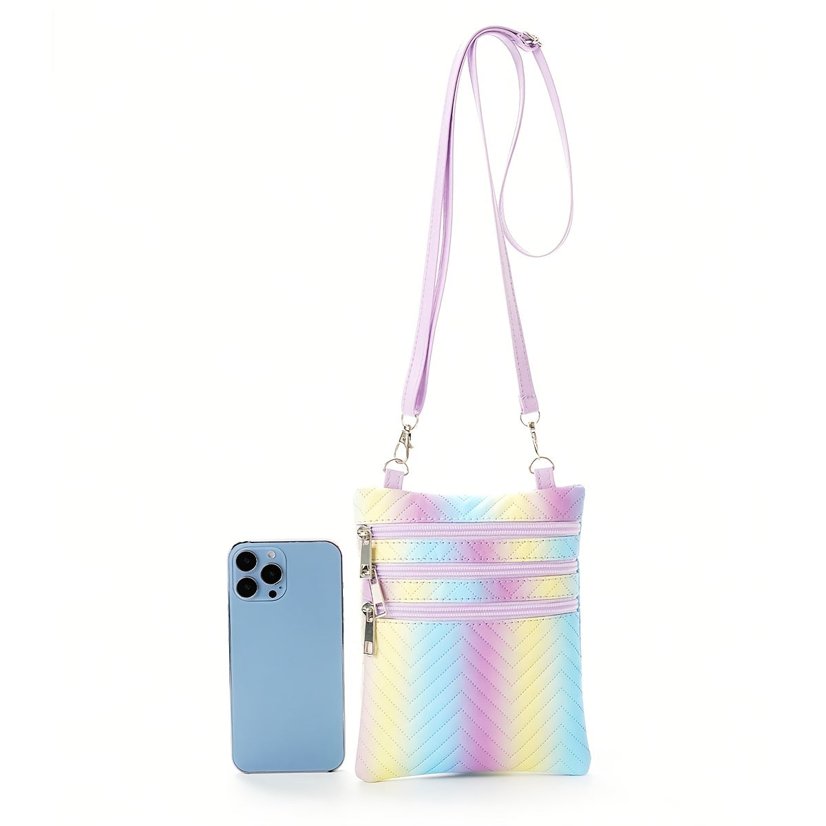 Girls Mini Quilted Crossbody Bag Waterproof Shoulder Bag Coin Purse Wallet