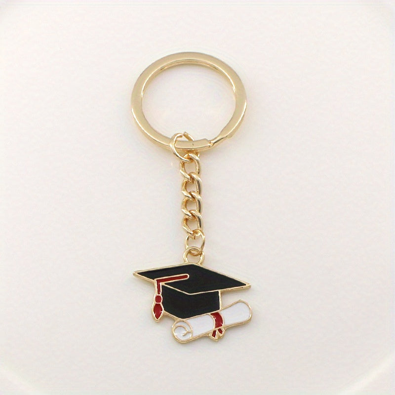 Bachelor Cap Keychain Graduation Gift Earbud Case Accessory