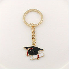Bachelor Cap Keychain Graduation Gift Earbud Case Accessory