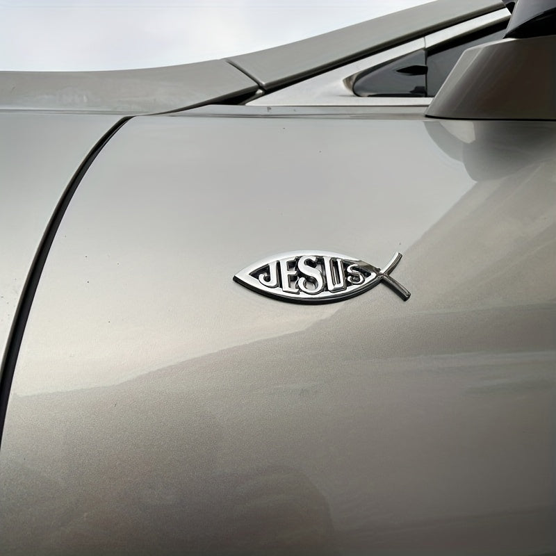 2 Pack 3D Metal Jesus Decal Sticker - Upgrade Your Ride