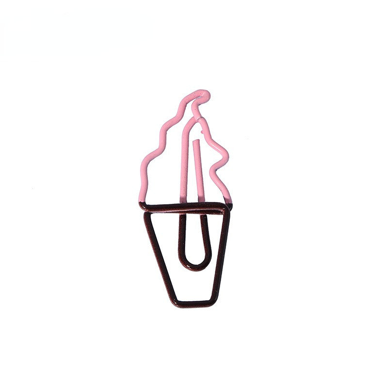 Cartoon Carrot Paperclip Fruit Bookmark Set