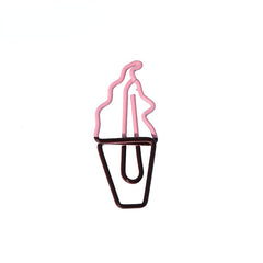 Cartoon Carrot Paperclip Fruit Bookmark Set