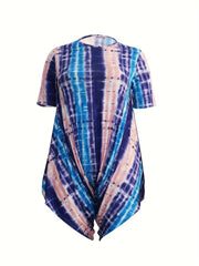 Tie Dye Short Sleeve Romper