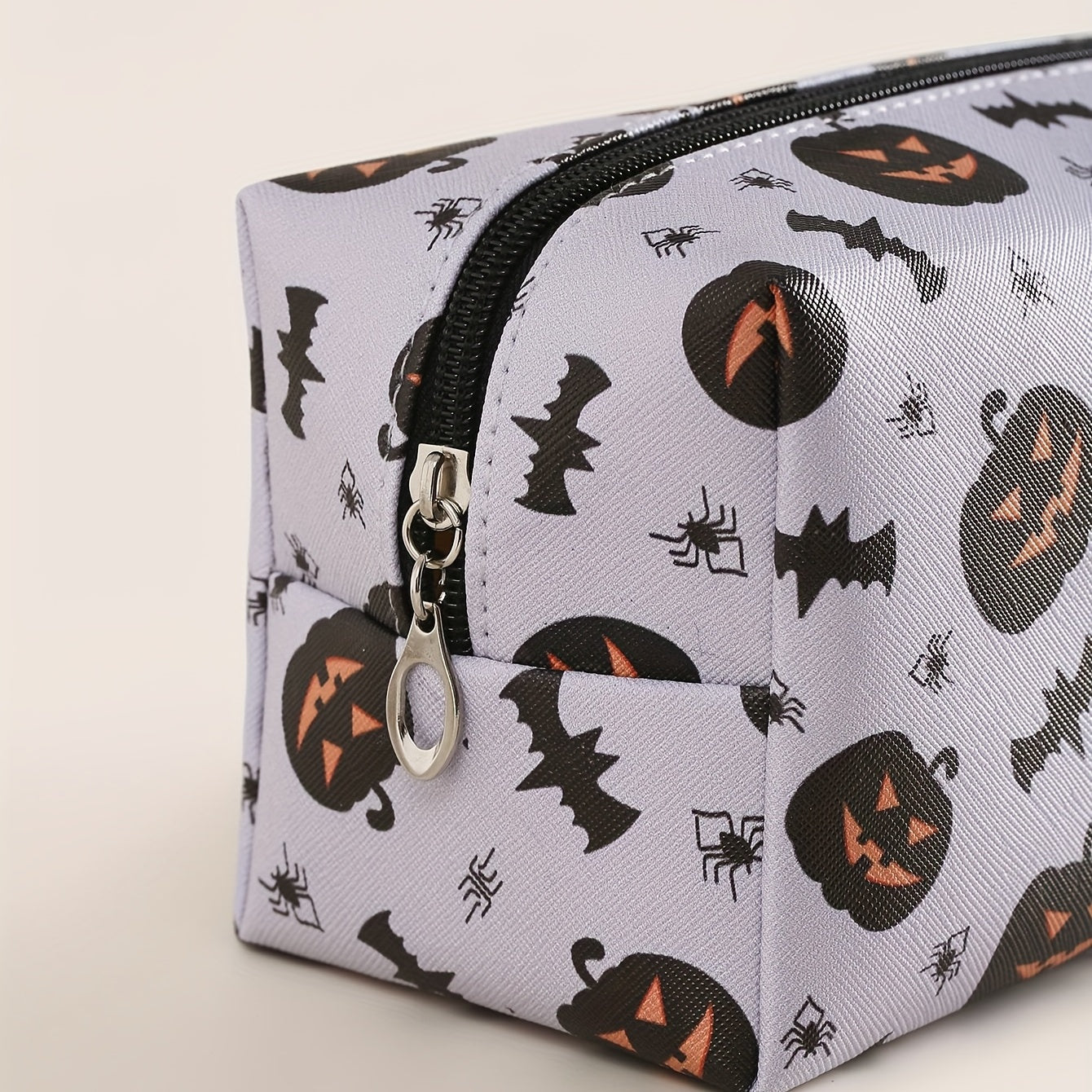 Halloween Pumpkin Bat Spider Pattern Makeup Bag