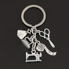 Y2K Metal Sewing Machine Key Chain for Women Girl Gift