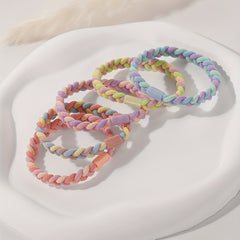 5pcs Sweet Block Hair Ties Hair Bands For Girls