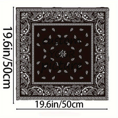 Customizable Men's Square Scarf Personalize Your Photo Logo Soft Polyester Shawl