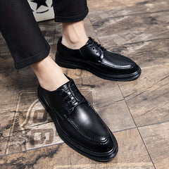 Men's Derby Shoes Lace up Front Dress Shoes For Men Office Business