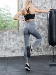 Seamless High Waist Yoga Leggings Hollow Out Slimming Fitness Pants
