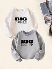 2pcs Big Brother Boys Sweatshirt Long Sleeve Tops