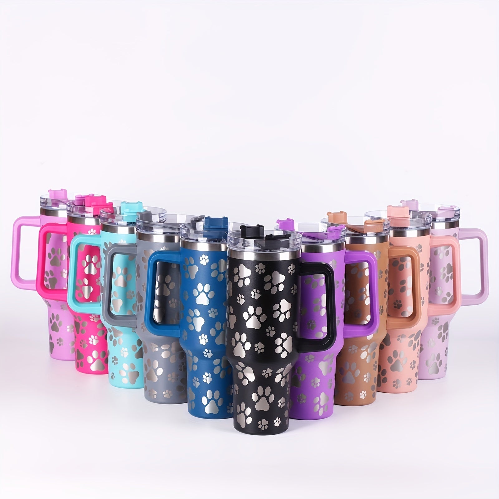 SYLOVE Laser Cat Claw 40oz Insulated Stainless Steel Tumbler