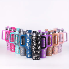SYLOVE Laser Cat Claw 40oz Insulated Stainless Steel Tumbler