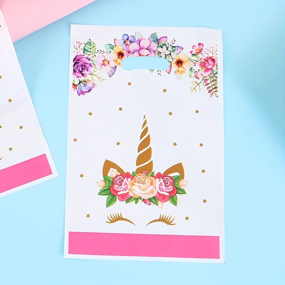 10pcs Unicorn Print Gift Bag for Birthday Party