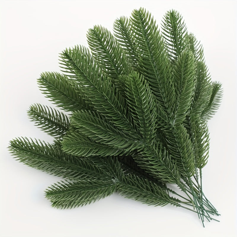 12pcs Artificial Pine Branches for Christmas DIY Home Decoration