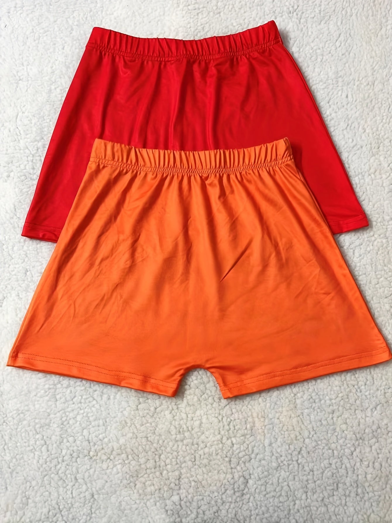 2 Pack Letter Print Elastic Waist Shorts for Spring & Summer