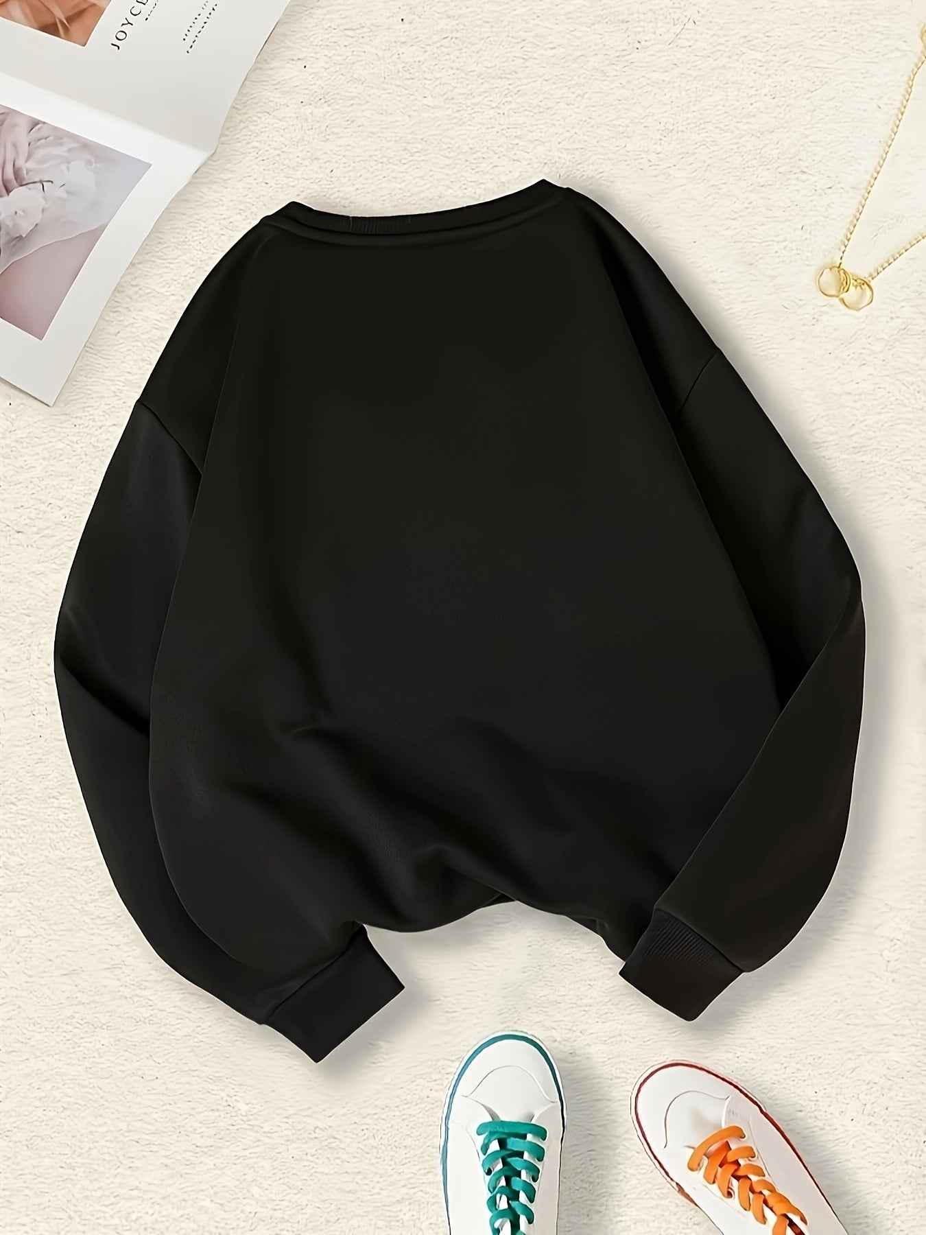 Snowman Snowflake Print Sweatshirt Christmas Women's Clothing