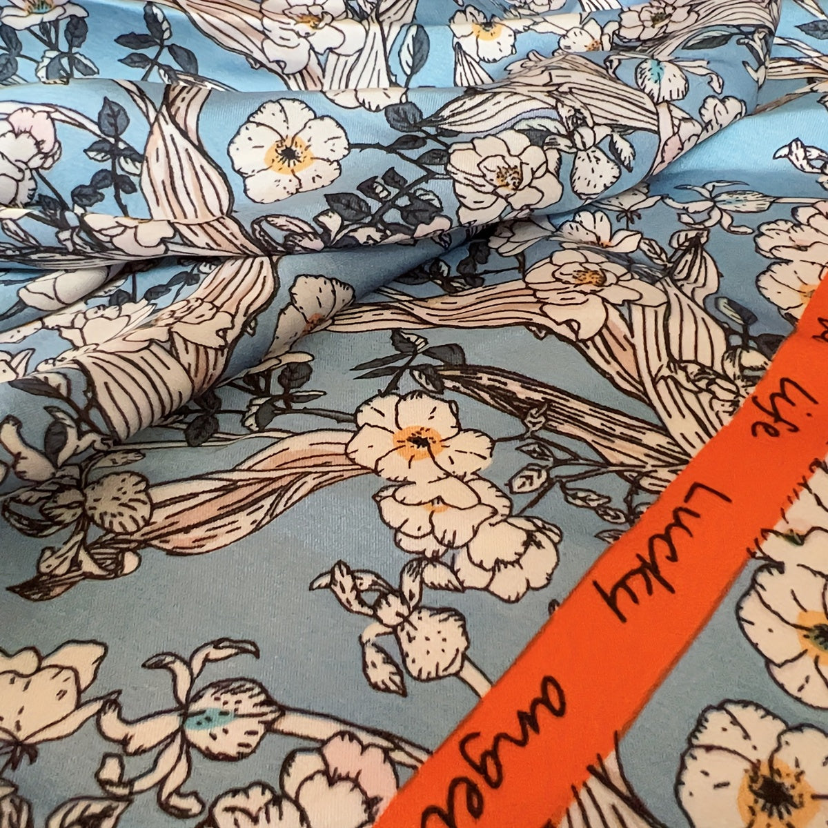 Floral Bandana Square Scarf Satin Shawl Head Wrap