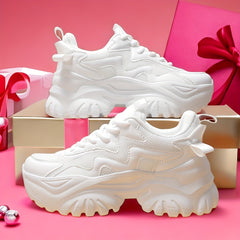 Women's Non-Slip Running Shoes Soft Sole Lace Up Outdoor Walking Sneakers