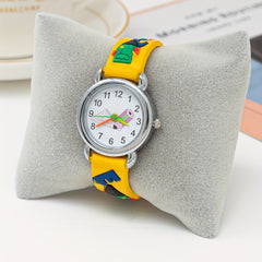Kids Crayon Print Quartz Watch for Daily Life