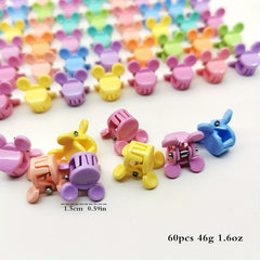 Random Cartoon Mouse Hair Clips Mini Claw Hair Accessories For Girls