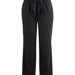 Casual Paper Bag Waist Pants for Spring & Summer