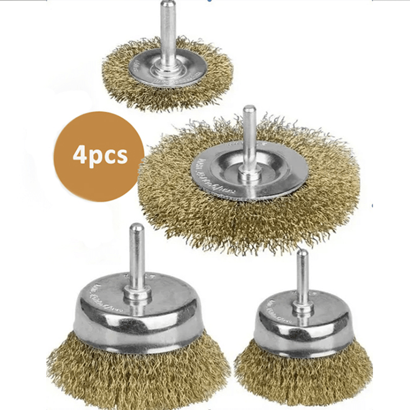 4pcs Brass Wire Brush Multifunctional Scaling Brush Hand Tools