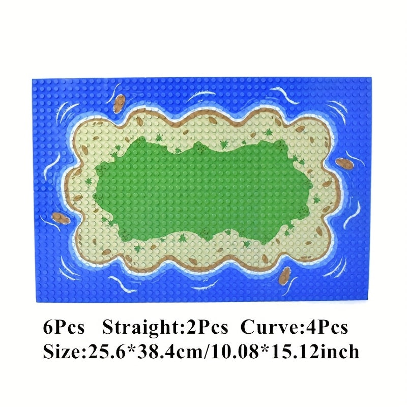 Small Particle Building Blocks Beach Grassland Scene Base Plate