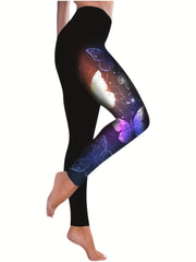Ombre Butterfly Print Leggings