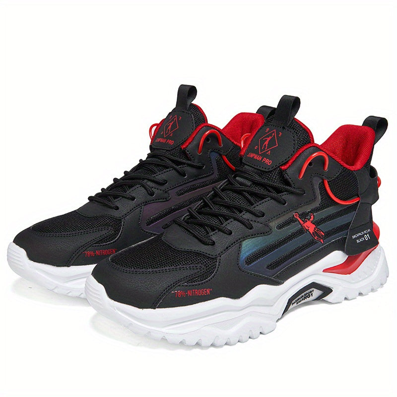 Men's High Top Basketball Shoes Shock Absorption Non Slip Sneakers
