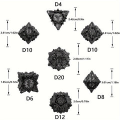 Lotus Metal Skeleton Dice Set for Table Game