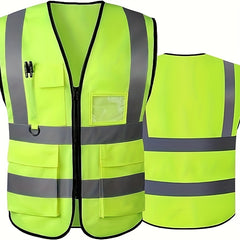Reflective Safety Vests With Pockets And Zippers