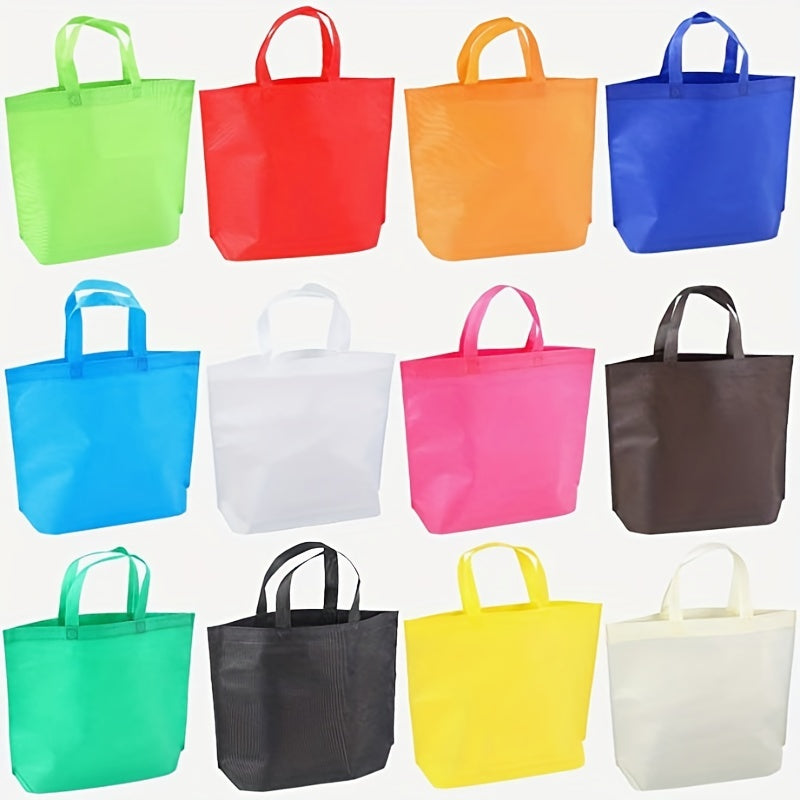 12 Reusable Tote Bags Non-woven Shopping Party Gift Bags