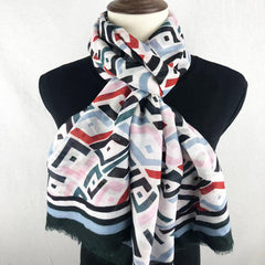 Classic Print Scarf Anti Cold Warm Romantic Vintage Comfortable