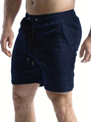 Men's Breathable Active Shorts with Drawstring - Summer Gym Workout