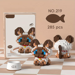 Adorable Kitten Block Toys DIY Desk Ornaments