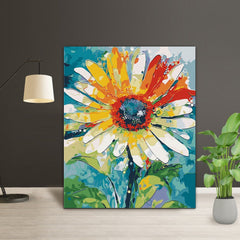 ArtMaster DIY Paint by Numbers Kit for Adults Colorful Daisy Home Wall Art