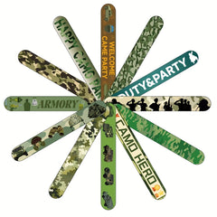 12pcs Army Memorial Slap Bracelets for Kids Boys & Girls
