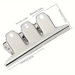 4pcs Stainless Steel Mountain Clip for Office File Storage