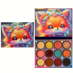 Anime Cosplay Eyeshadow Palette, 12 Matte & Shimmer Shades