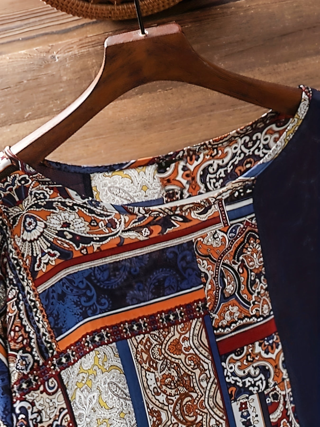 Colorblock Tribal Print Maxi Dress