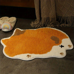 Cartoon Animal Cashmere Doorway Rug 40x60cm