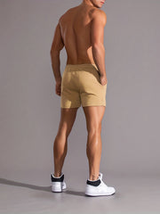 Cartoon Figure Pattern Comfy Shorts Men's Casual Drawstring Shorts